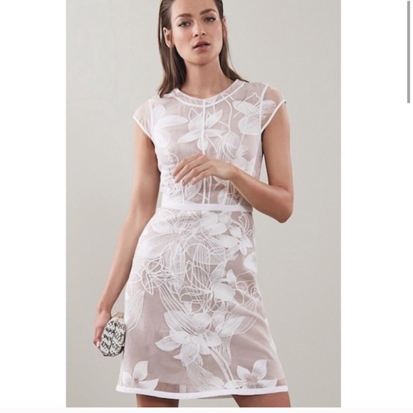 Reiss Ines Embroidered Dress. - Picture 3 of 10